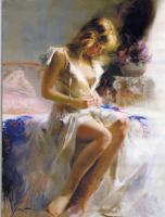 Pino Daeni - Impression oil painting.